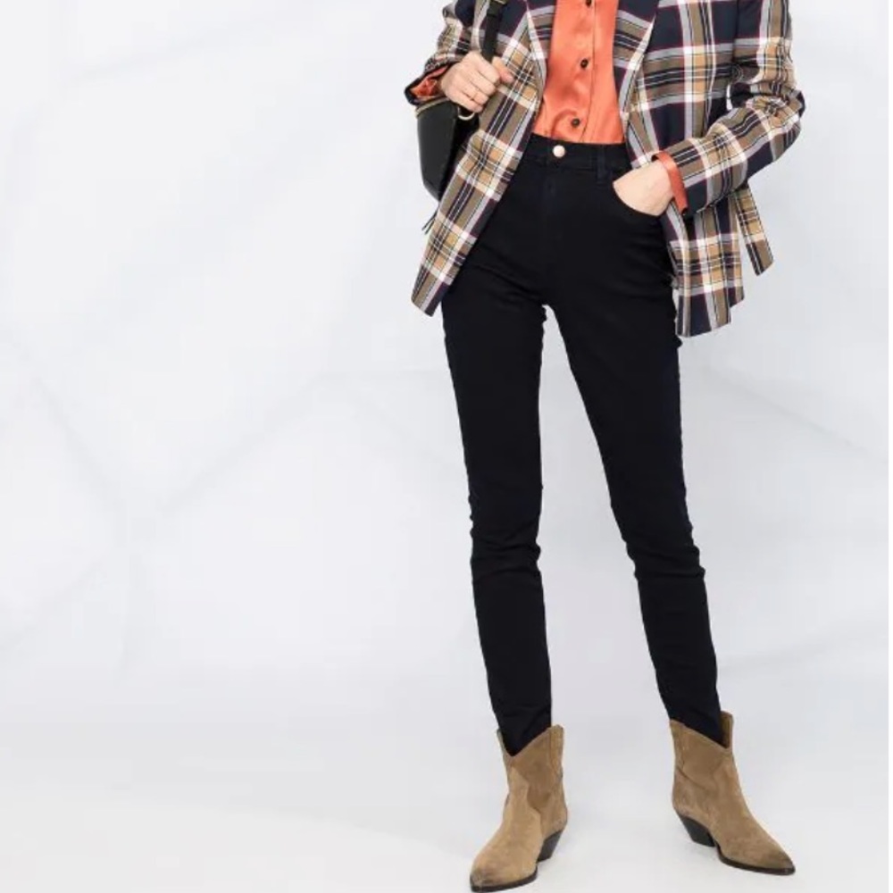J Brand Mid-rise skinny jeans in black - size 27